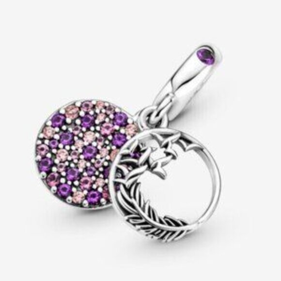 Pandora Pav?? Feather Dangle Charm - Picture 5 of 5